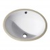 Undermount 18 in. Oval Vitreous China ceramic sink in White - B002HU0NQW